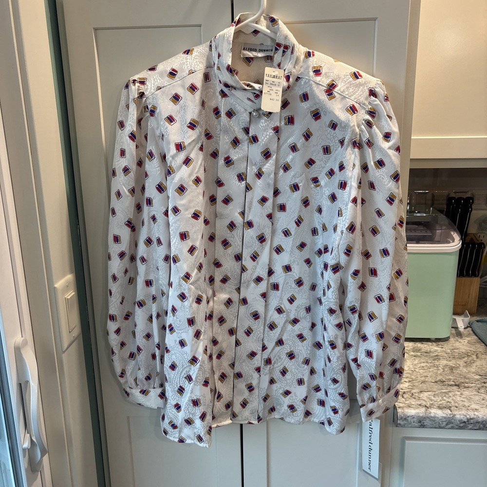 Alfred‎ Dunner  Blouse  Vintage 80's W Tags 100% Polyester New With Tags
